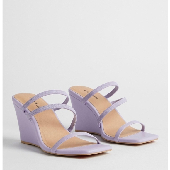 torrid Shoes - Torrid Light Purple Strappy Wedges